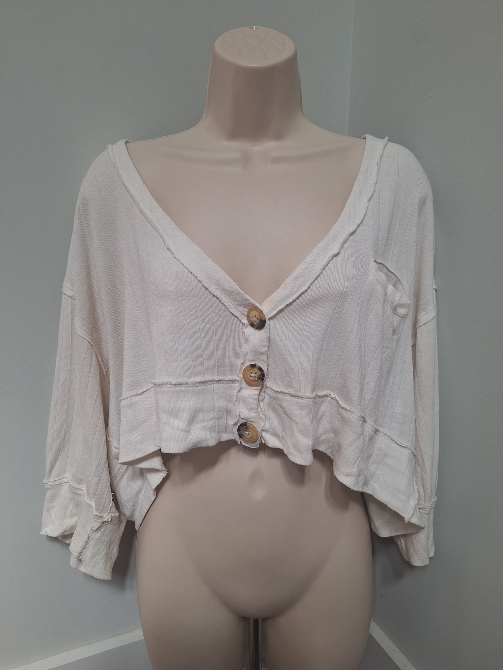 100% COTTON We The Free Cropped Cardigan